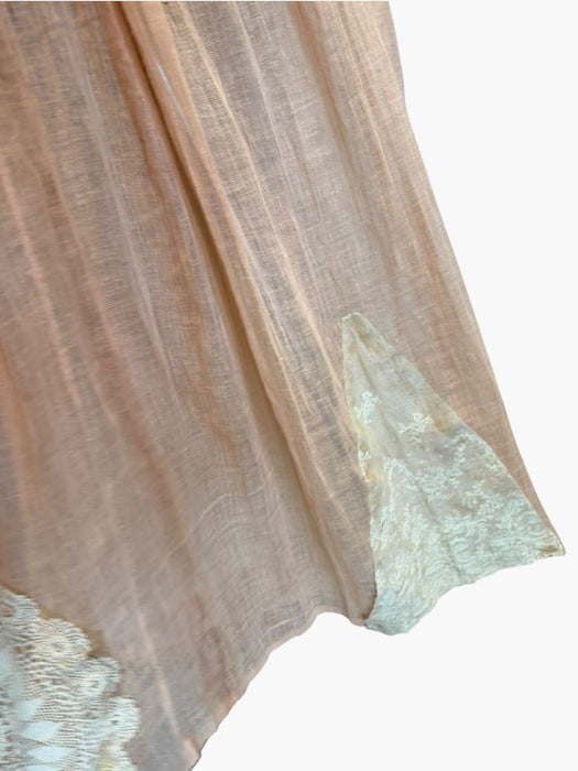 Aurora, 70s hand dyed cheesecloth and lace angel sleeve kaftan