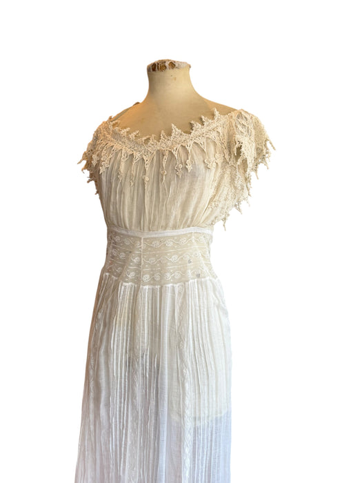 Glaze, Victorian reworked cotton and lace tiered dress