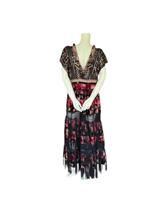 Melo, reworked 20s Assuit, velevet and fringed dress