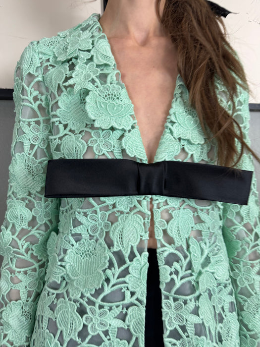 Giambattista Valli, aqua lace jacket