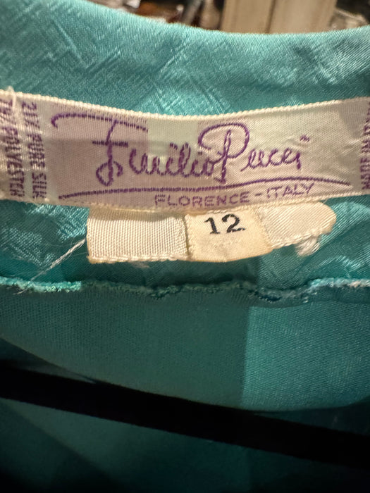 Emilio Pucci, rare and collectible 60s silk jersey wrap over jumpsuit