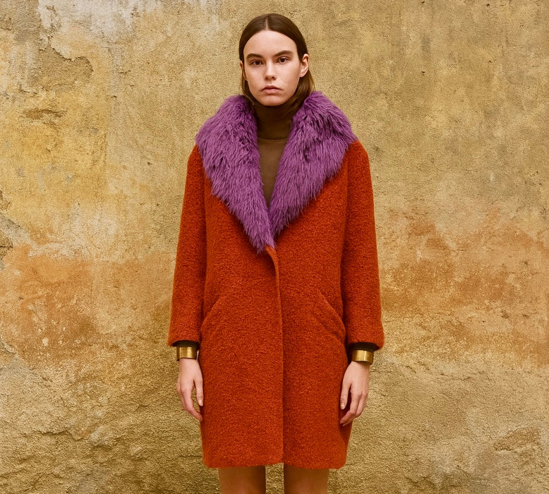 Oscar de La Renta, 80s bouclé and fur coat