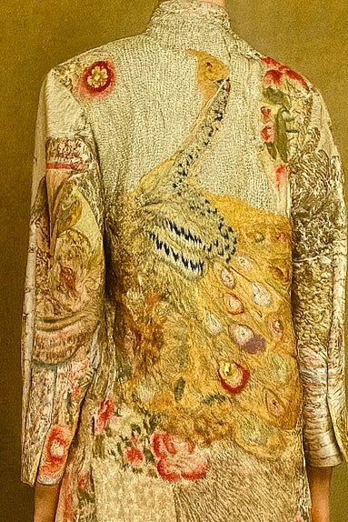 Nat, reworked Vintage long patchwork jacket