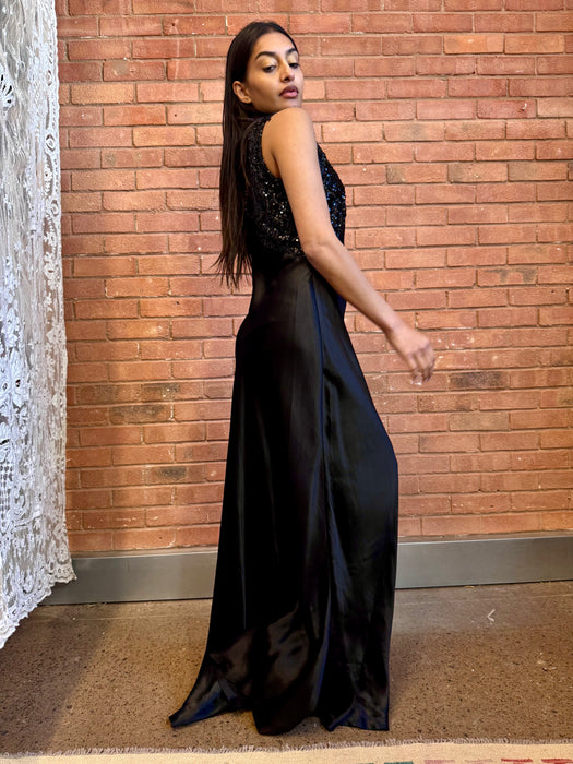 Kora, 30s bias cut silk and sequins dress