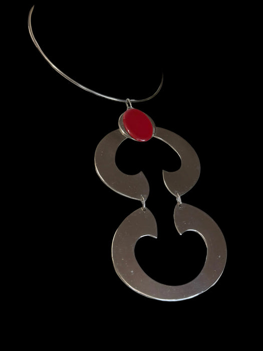 Iris, 60s metal articulated necklace