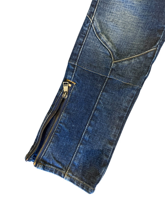 Ralph Lauren, black label motorcycle blue faded denim jeans