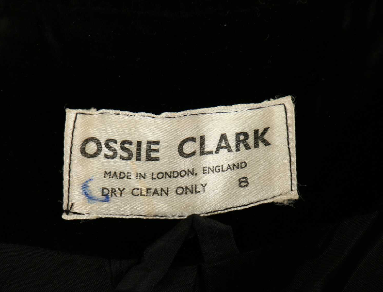 Ossie Clark, 1970s black velvet equestrian style coat