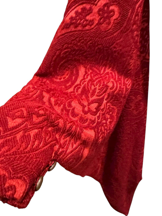 Sabrina, 30s silk brocade coat with long kimono style sleeves