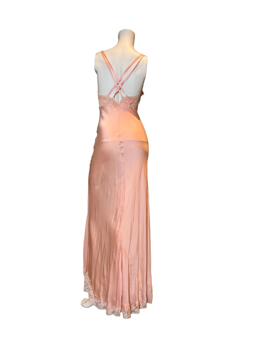 Didi, 30s pink silk and lace bias cut dress