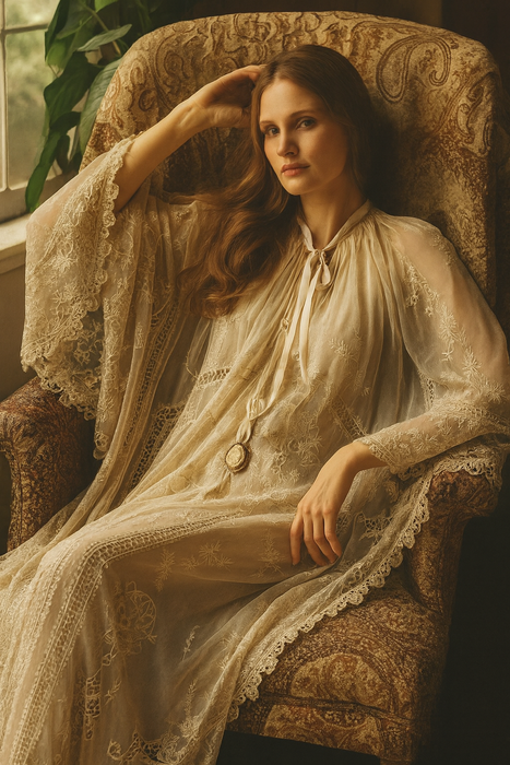 Bailey, original 30s French cream lace coat