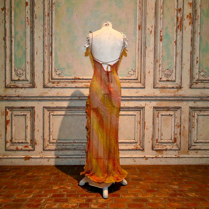 Madisson, 90s silk beaded asymmetric and dyed dress