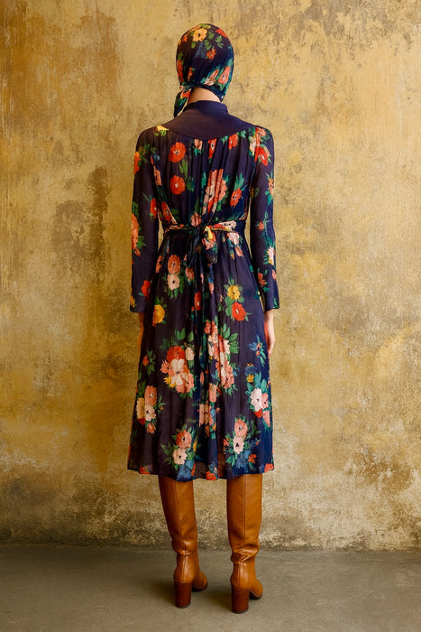 Ossie Clark, for Radley floral print dress and matching scarf
