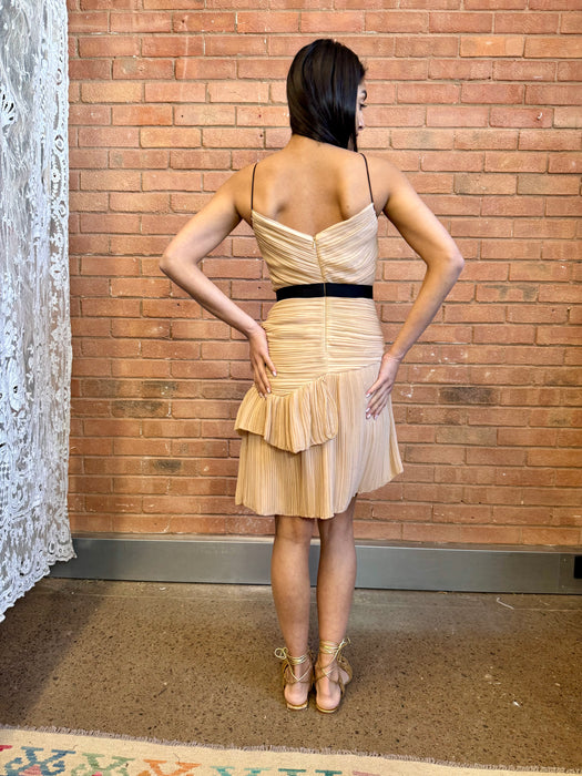 Narcis, pleated silk dress