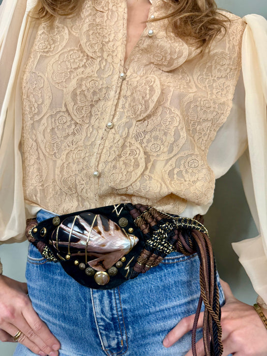 Charlie, 40s lac and chiffon shirt