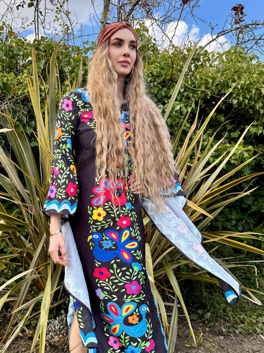 Jasmine, 60s Mexican angel sleeve kaftan dress
