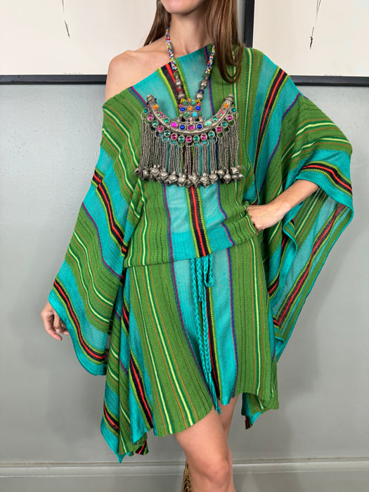 Ralph Lauren, Y2K striped, cotton knit kaftan