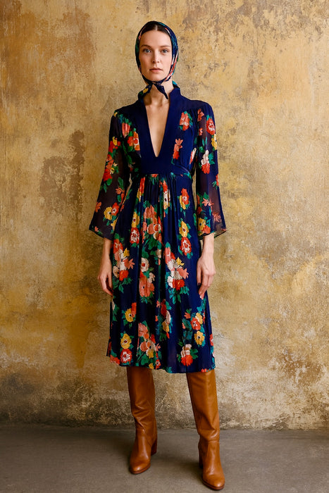 Ossie Clark, for Radley floral print dress and matching scarf