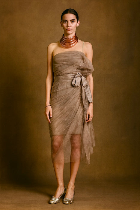 Lanvin, vintage tulle pleated dress