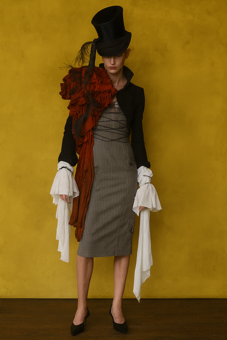 Christian Dior, by Galliano S/S 2004 “Hommage a Marléne” pinstripe dress