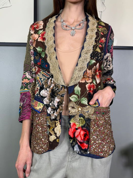 Kadi, vintage patchwork beaded and embroidered jacket