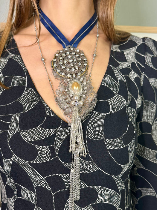 Athena, reworked vintage multi layered necklace