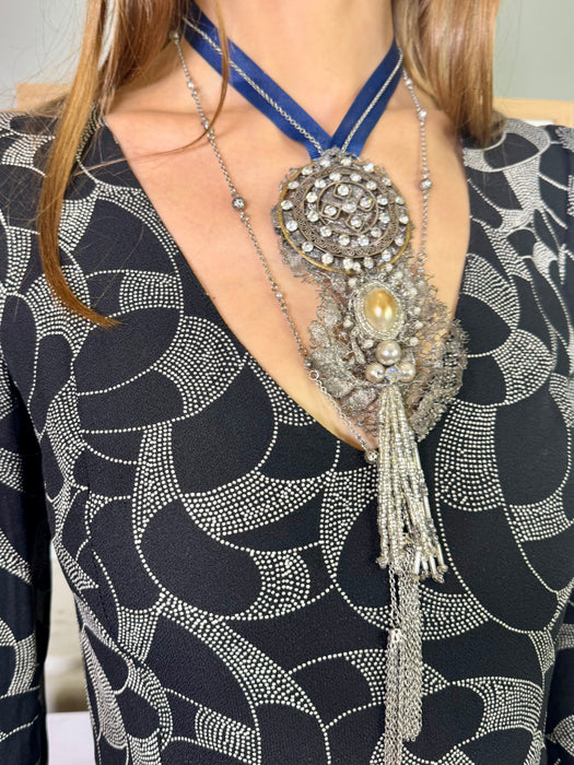 Athena, reworked vintage multi layered necklace
