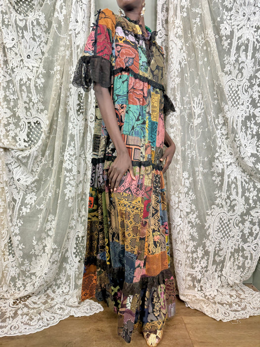 Catherine Buckley, 70s patchwork dress