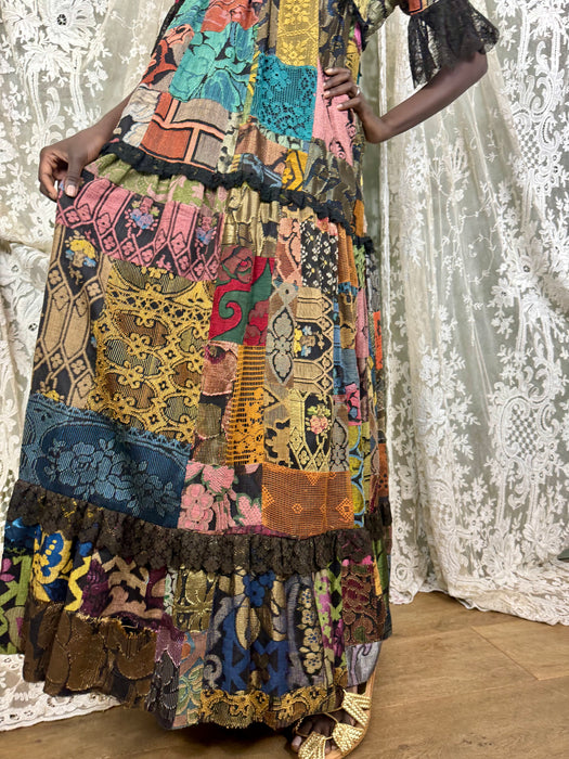 Catherine Buckley, 70s patchwork dress