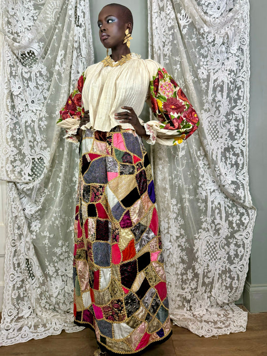 Elio, Hungarian 40s cotton embroidered blouse