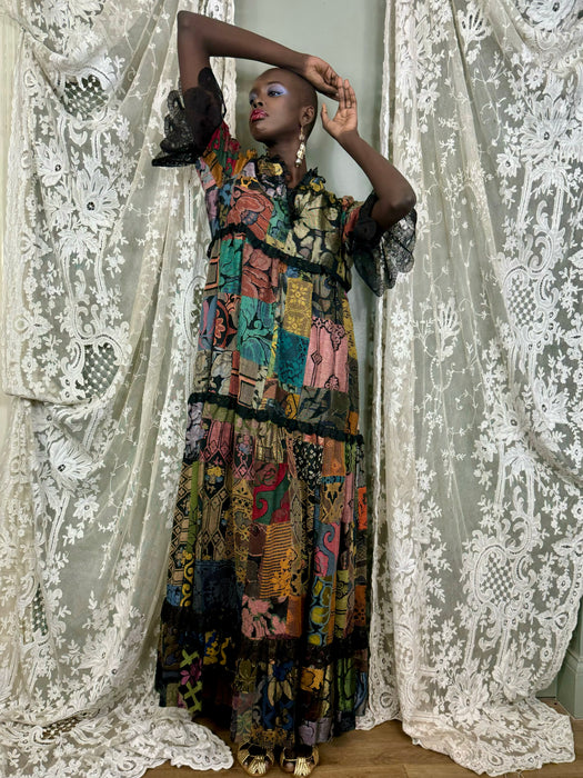 Catherine Buckley, 70s patchwork dress