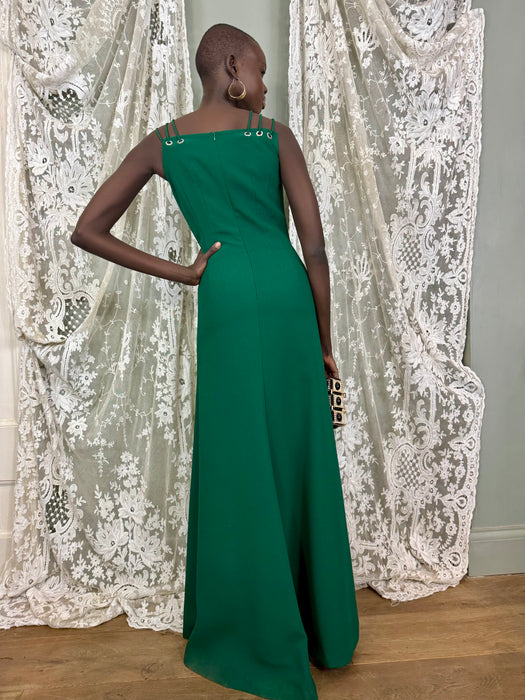 Jade, 80s green fitted gown