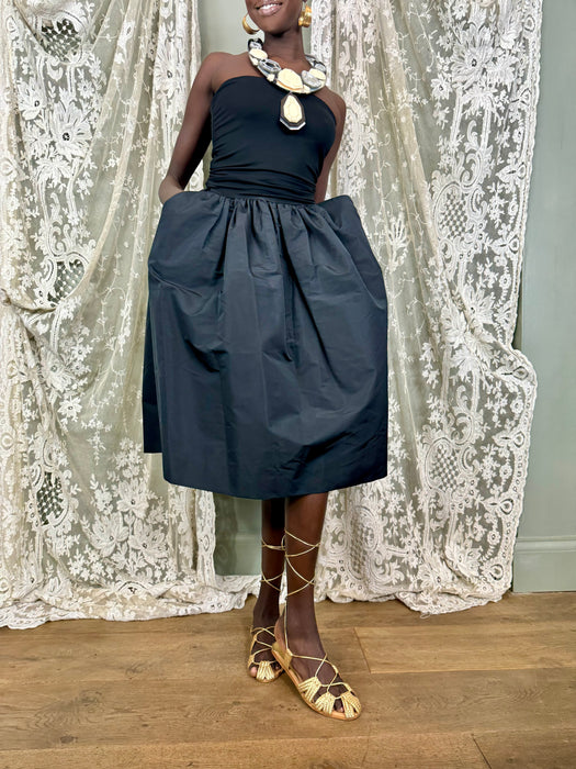 Miu Miu, Y2k black strapless dress