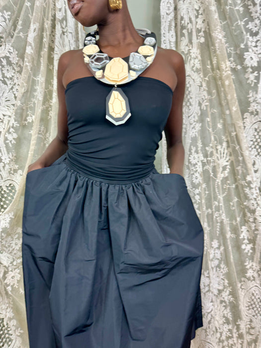 Miu Miu, Y2k black strapless dress