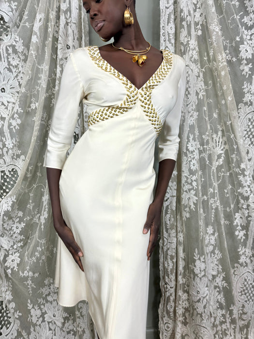 Chloé, Y2K cream studded dress