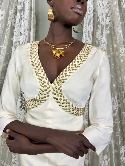Chloé, Y2K cream studded dress