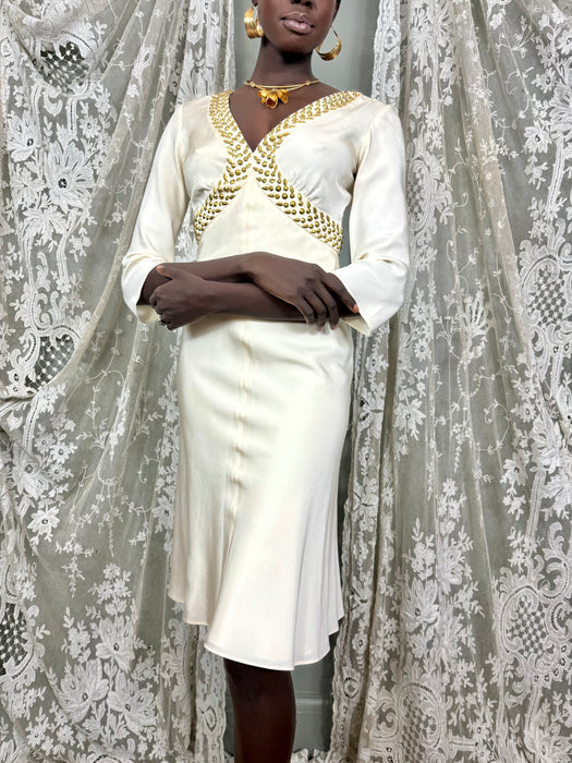 Chloé, Y2K cream studded dress