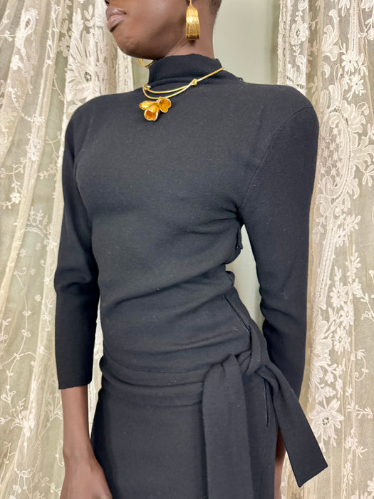 Christian Dior, 90s crepe black dress