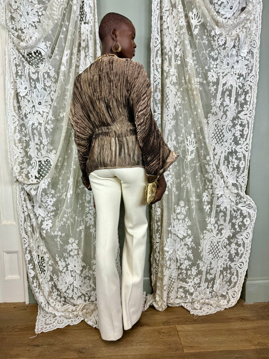 Krizia, 80s metallic pleated jacket