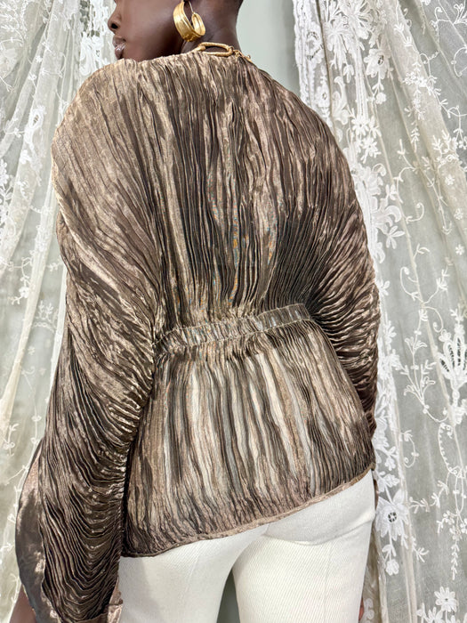 Krizia, 80s metallic pleated jacket