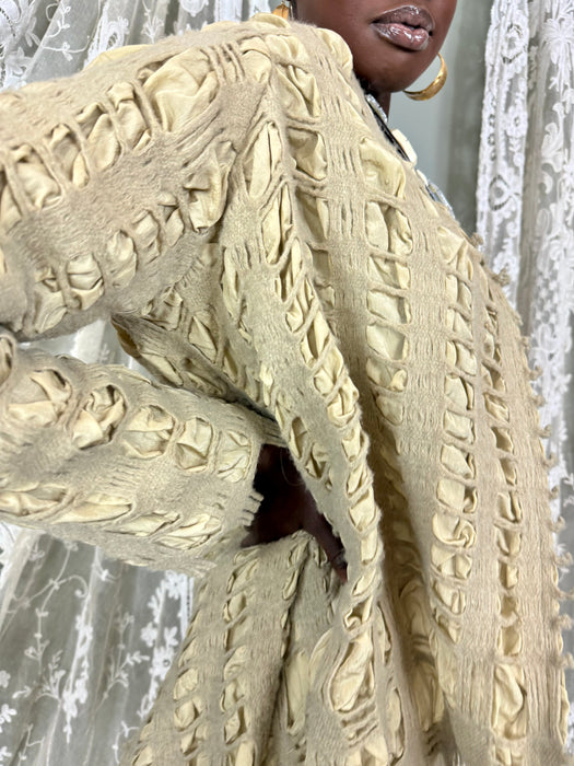 Bahia, textured wool and silk jacket