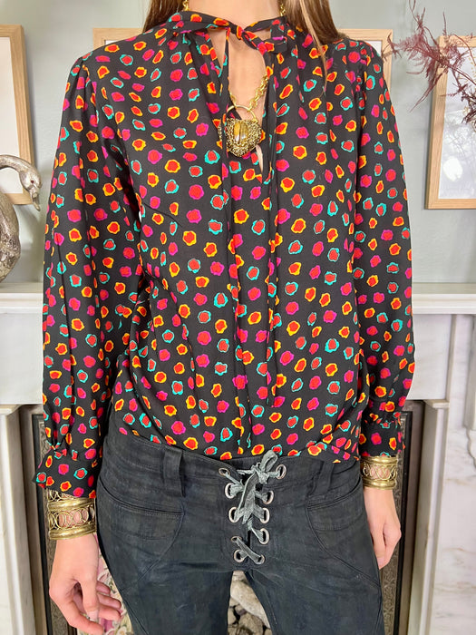 YSL, Rive Gauche floral print blouse