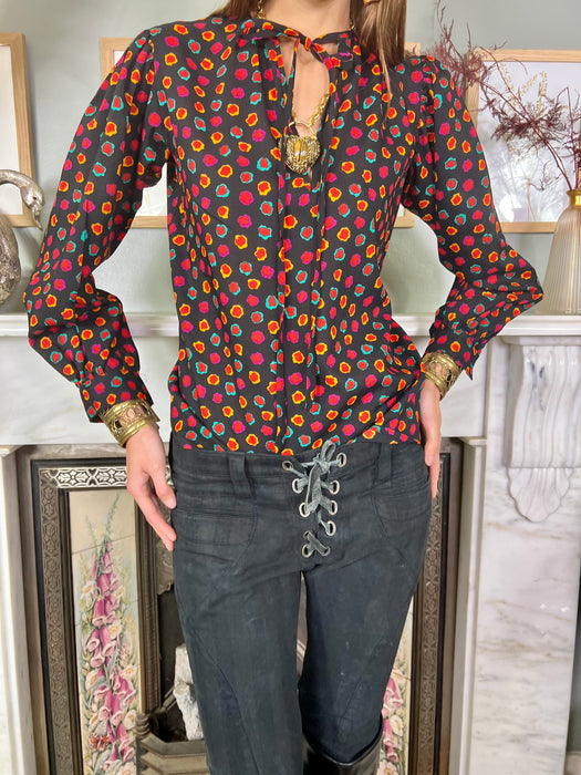 YSL, Rive Gauche floral print blouse