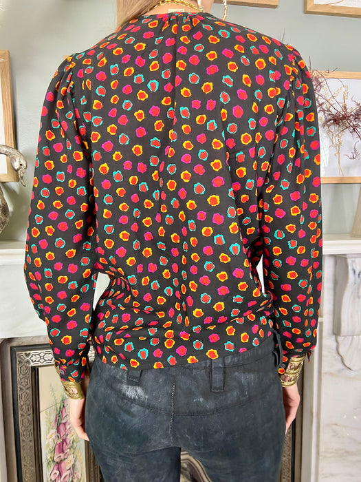 YSL, Rive Gauche floral print blouse