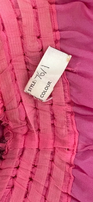 Zandra Rhodes, S/S 1976 Cactus and Cowboy collection chiffon print dress with sash