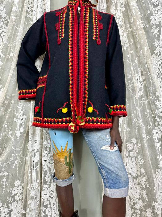 Vista, Guatemalan 70s embroidered jacket