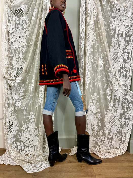 Vista, Guatemalan 70s embroidered jacket