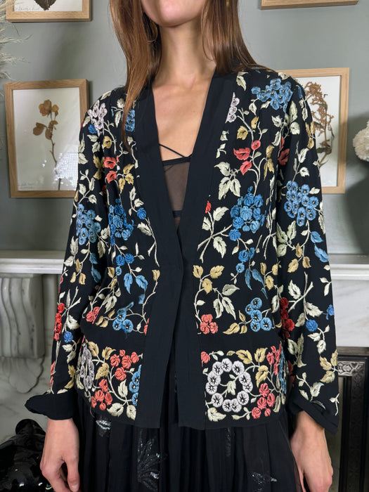 Batsheva, 30s floral embroidered jacket