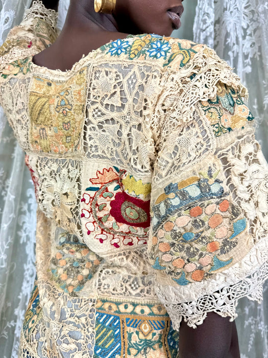 Edina, 20s Turkish embroidered patchwork top