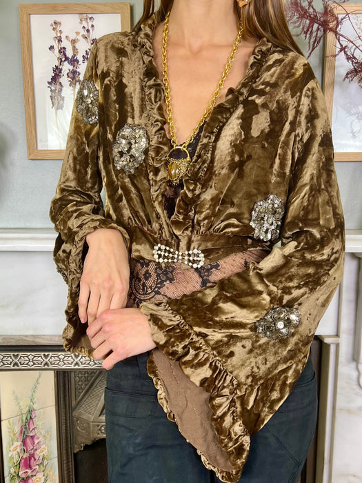 Fausto, 30s devoré beaded jacket