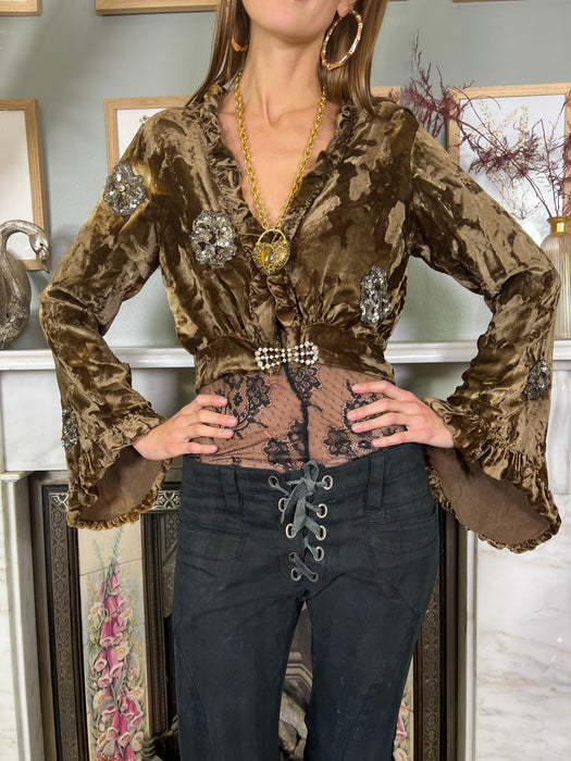Fausto, 30s devoré beaded jacket